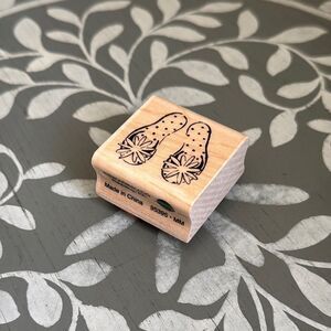 Rubber Stamp with Floral Shoe Design by Inkadinkado